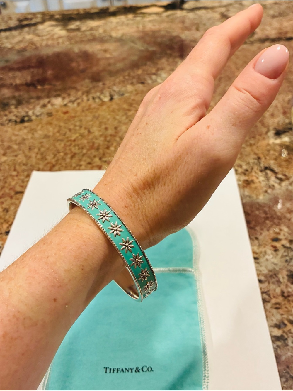 Tiffany & Co. Turquoise Enamel Bangle Bracelet - Picture 7 of 7